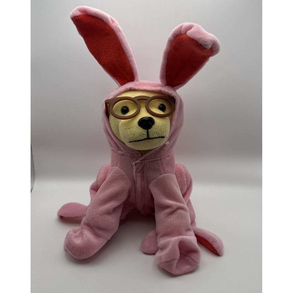 Raising Cane's 2025 Pink Bunny Cane Plush "A Christmas Story" Ralphie Cane Dog